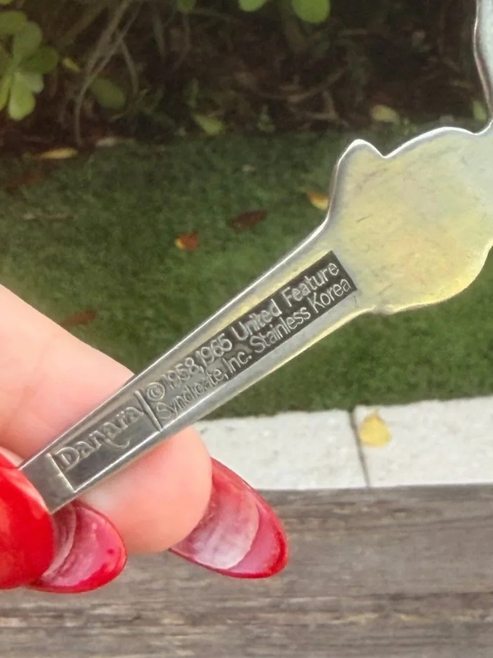 Vintage Danara Peanuts Snoopy Woodstock Stainless Steel Spoon 1958-1965 Korea